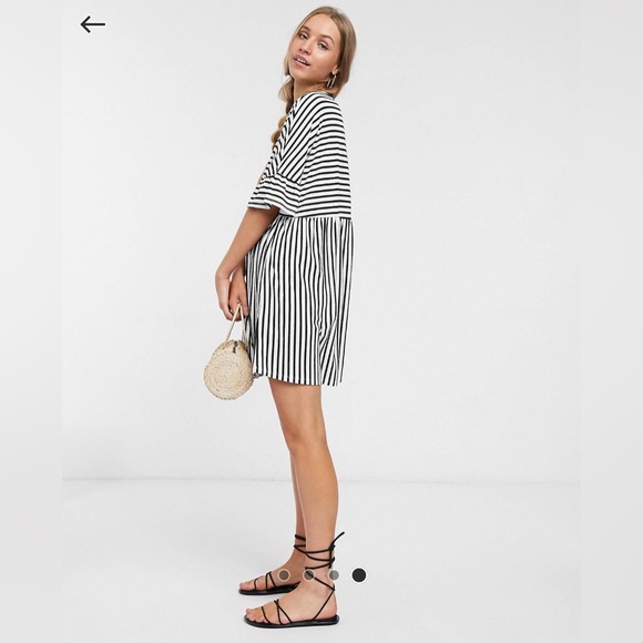 ASOS DESIGN Tall Oversized Smock T-Shirt Dress - Picture 1 of 6